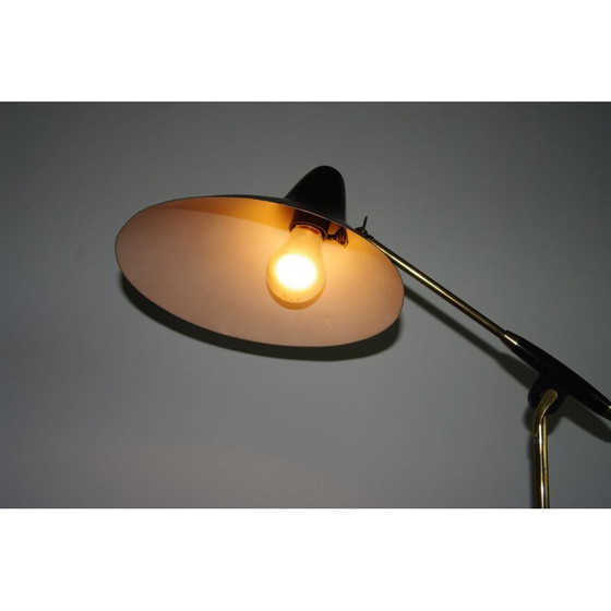 Image 1 of Vintage-Tischlampe aus vergoldetem Messing und Aluminium von Svend Holm Sorensen, 1960
