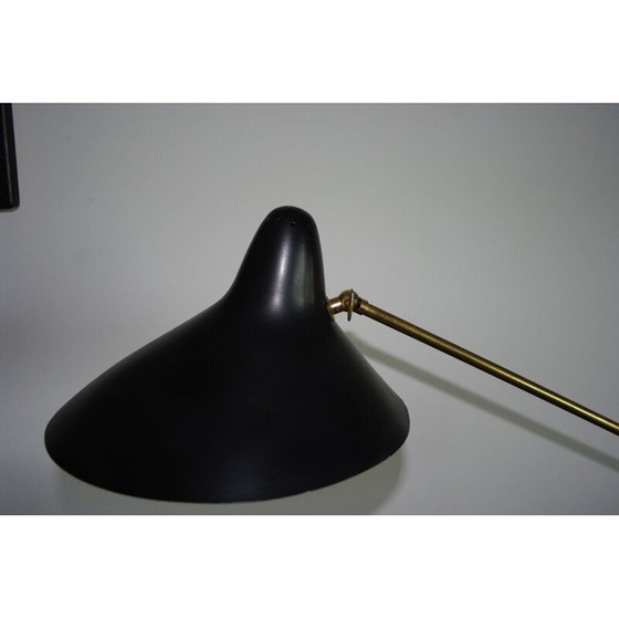 Image 1 of Vintage-Tischlampe aus vergoldetem Messing und Aluminium von Svend Holm Sorensen, 1960