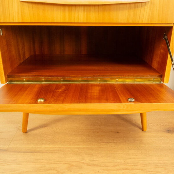 Image 1 of 2x 1960s Bedside Tables: Softwood with Glass Top