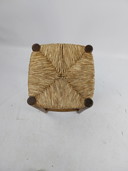6 x 1970er Barhocker mit Binsen Sitz 65cm hoch