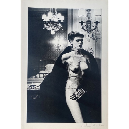 Alte Lithographie von Helmut Newton, Paris 1977