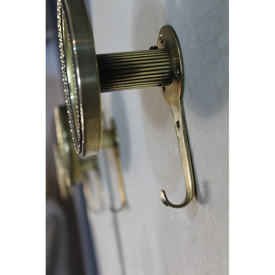 Image 1 of Vintage Kleiderbügel aus Messing und Samt, Italien 1950er Jahre