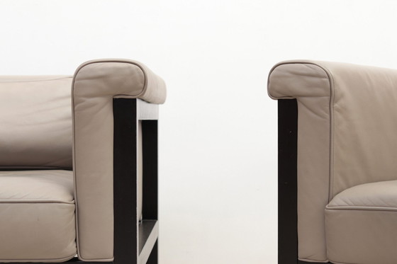 Image 1 of Paar Von Jules Wabbes Sesseln, Livorno-Serie 800 Luxe Herausgegeben Von Bullo