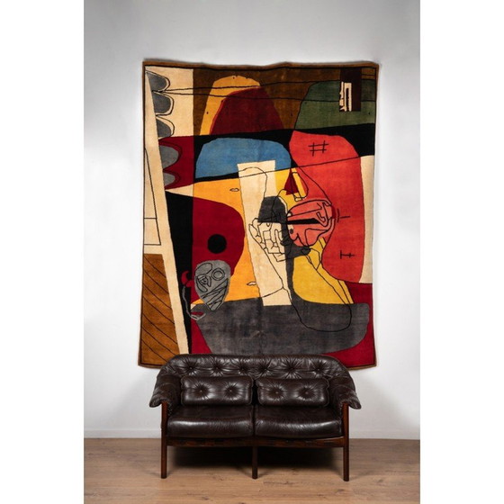 Image 1 of Vintage-Teppich "Taureau XIII" aus Merinowolle von Corbusier, 1956