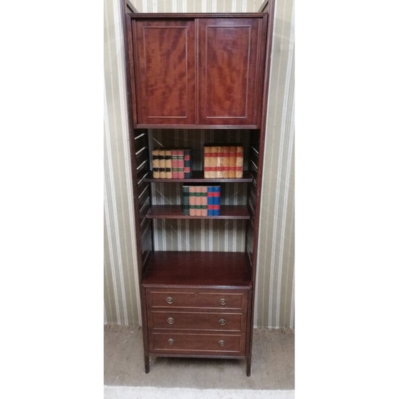 Image 1 of Vintage Mahagoni Bücherregal mit 3 Schubladen