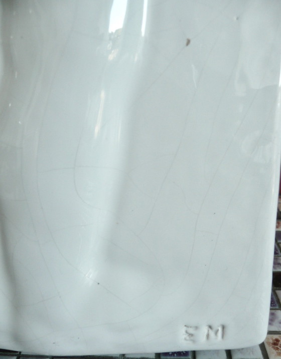 Image 1 of Vintage Wandtafel mit frechem Kind / Putte.