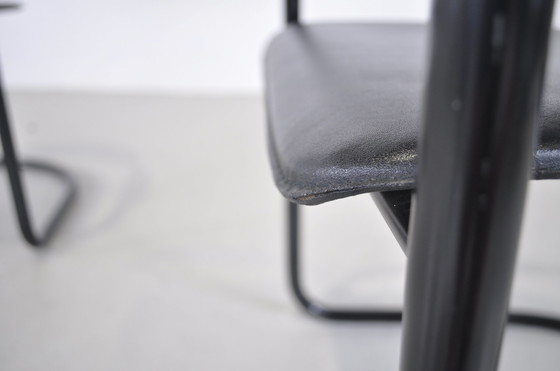 Image 1 of 4x effezeta Italy Design Esszimmerstühle mit Rohrgestell