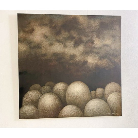 Image 1 of Vintage-Gemälde von Yves Rayé, 1979