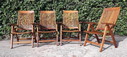 4x Klappstühle aus Teakholz und Garten
