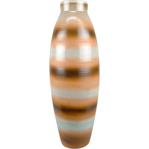 Keramik-Bodenvase aus der Mitte des Jahrhunderts, Tschechoslowakei 1970