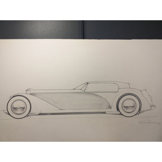 Image 1 of Alte Zeichnung "Grand coupé 3" von André Ferrand, 1998