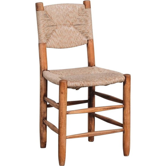 Image 1 of Satz von 7 Vintage-Stühlen "Bauche - 19" von Charlotte Perriand, Frankreich 1960