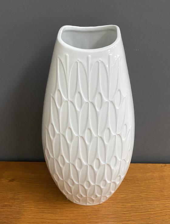 Image 1 of Große weiße Vintage-Keramik-Vase von Alka Kunst Bavaria