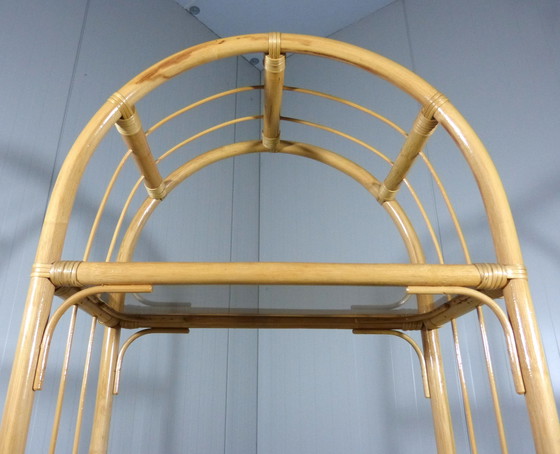 Image 1 of Vintage Rattan & Rauchglas Regal 1970'S