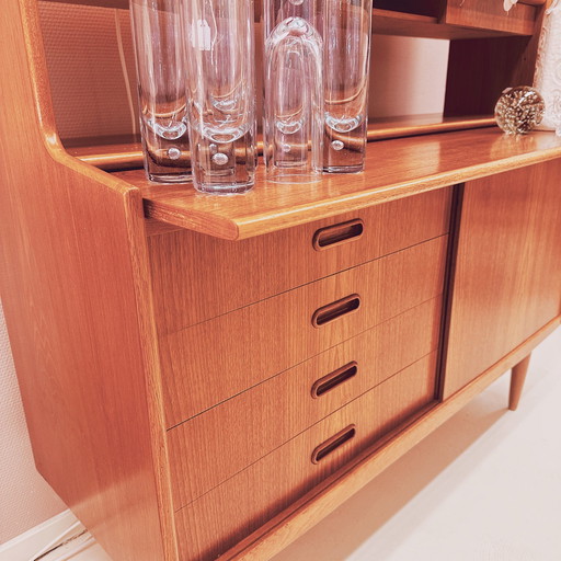 Mid Century Schwedisches Teakholz Highboard