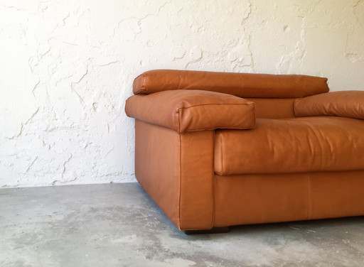 Ledersofa von Afra und Tobia Scarpa, 1970er Jahre