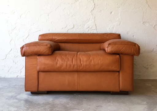 Ledersofa von Afra und Tobia Scarpa, 1970er Jahre