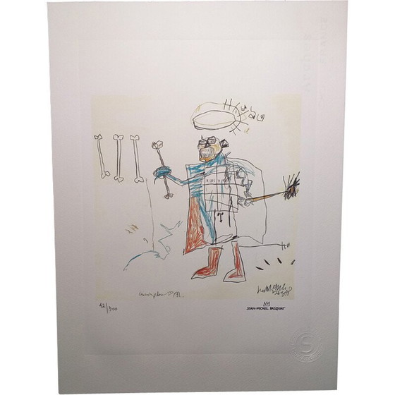 Image 1 of Vintage-Lithografie "Rippchen Rippchen" von Basquiat, 2010