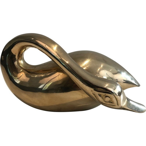 Dekorative Ente aus Messing, 1970