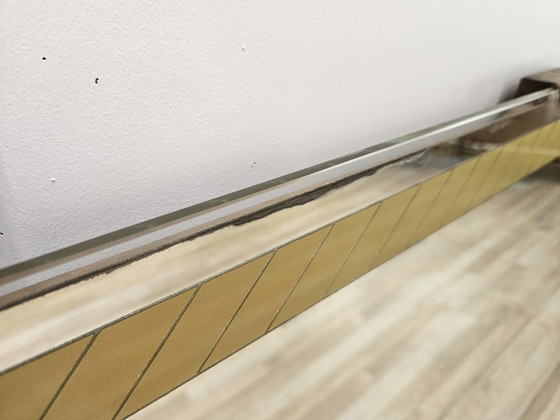 Image 1 of Mid Century Spiegel mit goldenen und messingfarbenen Verzierungen