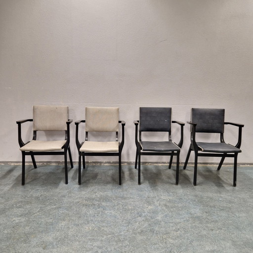 Stako 4 Vintage Esszimmerstühle 1950er Jahre