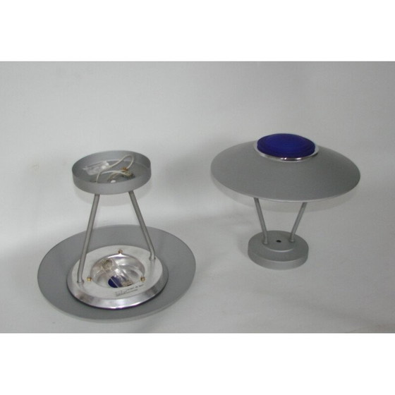 Image 1 of Paar Wandleuchter aus Metall und Glas, 1980