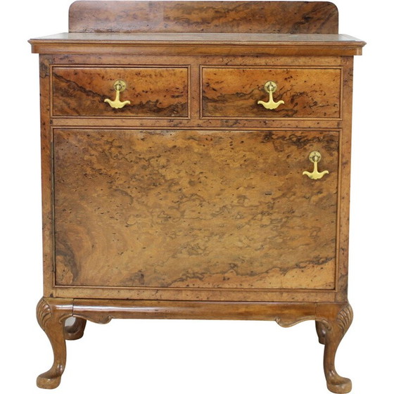 Image 1 of Vintage Holz und Spiegel Vitrine, Tschechoslowakei 1920