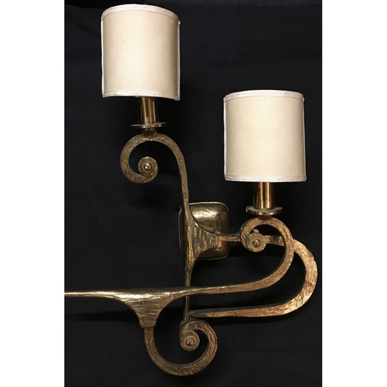 Image 1 of Ein Paar Vintage-Wandleuchten aus Bronze von G. Piombanti, Italien 1950