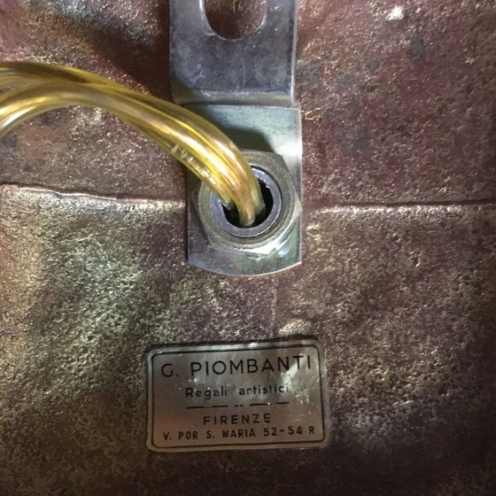 Image 1 of Ein Paar Vintage-Wandleuchten aus Bronze von G. Piombanti, Italien 1950