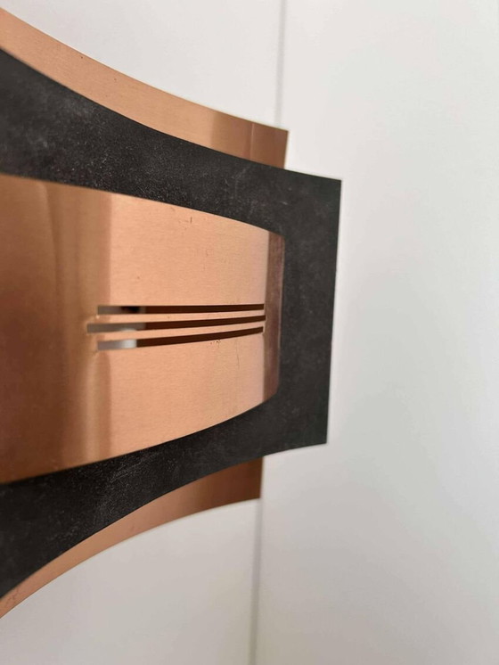 Image 1 of 2X Wandleuchten Aus Kupfer - Niederlande 1960