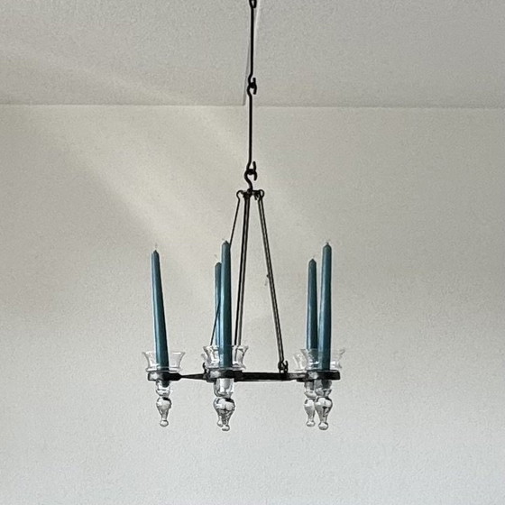 Image 1 of Vintage Dänisches Design Kerzenleuchter Kronleuchter