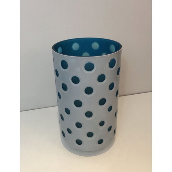 Image 1 of Vintage-Glasüberfangvase 1970