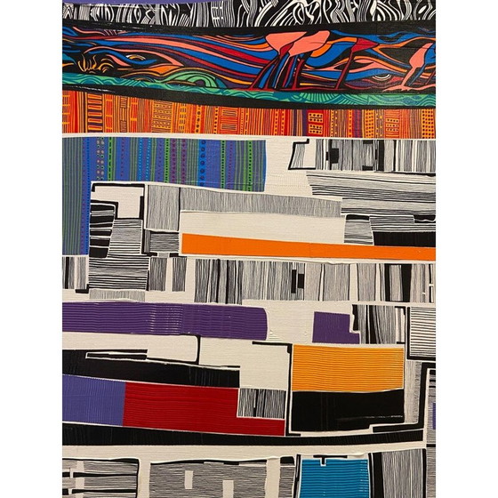 Image 1 of Acryl auf alter Leinwand "Les Champs de Keukenhoff" von Alain Carpentier