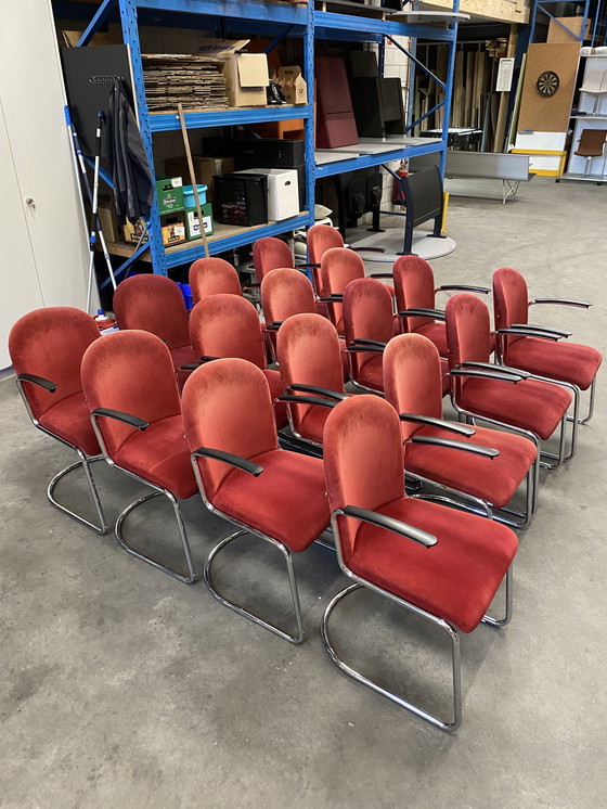 Image 1 of 31x Gebr van der Stroom Niederländische Originale Modell Gispen R413 Stühle