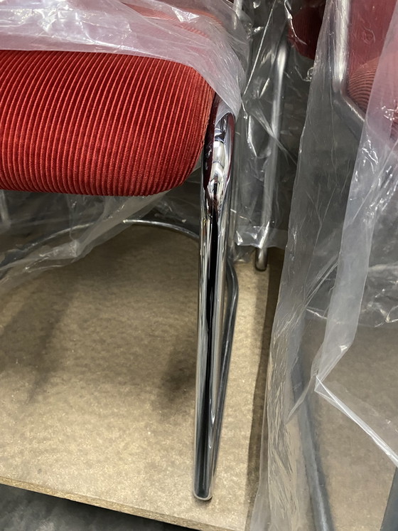 Image 1 of 31x Gebr van der Stroom Niederländische Originale Modell Gispen R413 Stühle