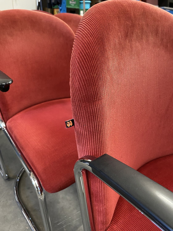 Image 1 of 31x Gebr van der Stroom Niederländische Originale Modell Gispen R413 Stühle