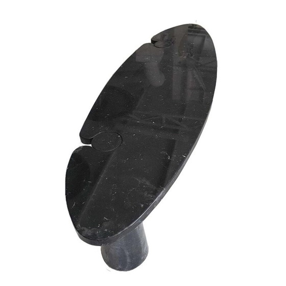 Image 1 of Vintage Eros Konsole aus schwarzem Marmor von Nero Marquina, 1970er Jahre