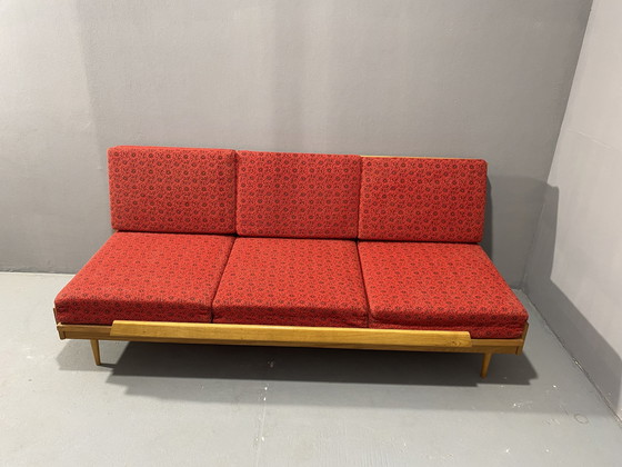 Image 1 of Klappsofa aus der Mitte des Jahrhunderts von Drevotvar, 1970er Jahre, Tschechoslowakei