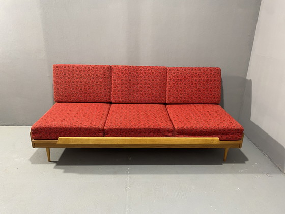 Image 1 of Klappsofa aus der Mitte des Jahrhunderts von Drevotvar, 1970er Jahre, Tschechoslowakei