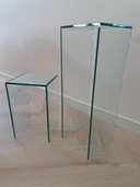 2x Glassäulen