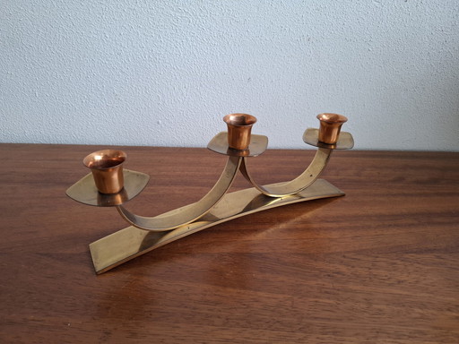 Vintage Messing Kupfer Kerzenständer