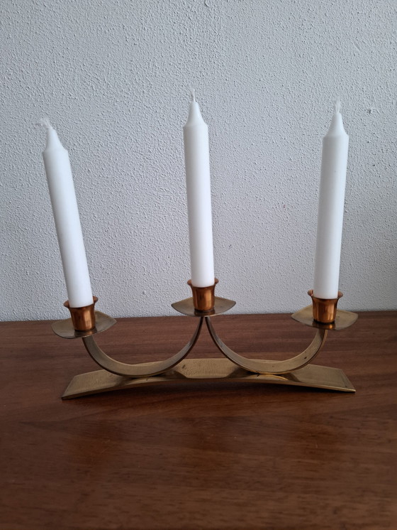 Image 1 of Vintage Messing Kupfer Kerzenständer