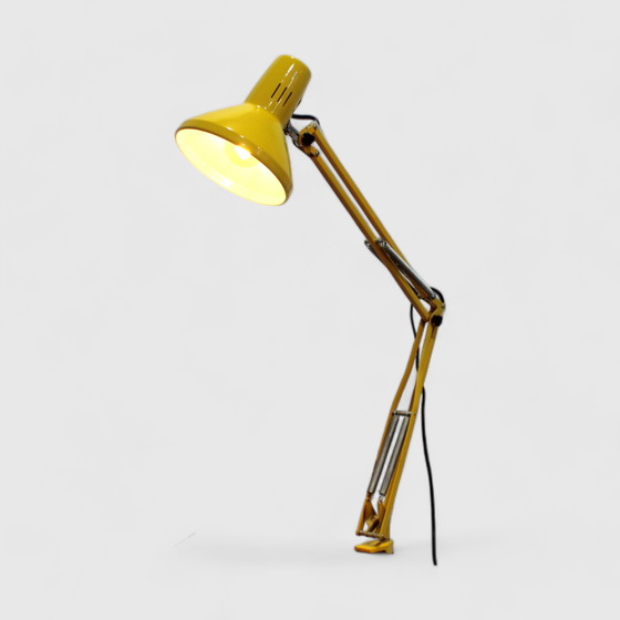 Image 1 of Vintage gelbe Schreibtischlampe, Architektenlampe - LEDU, 1970er Jahre