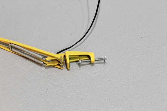 Image 1 of Vintage gelbe Schreibtischlampe, Architektenlampe - LEDU, 1970er Jahre