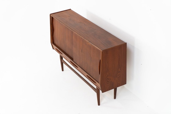 Image 1 of Teakholz-Highboard von Jensen & Mølholm (Dänemark, 1960er Jahre).