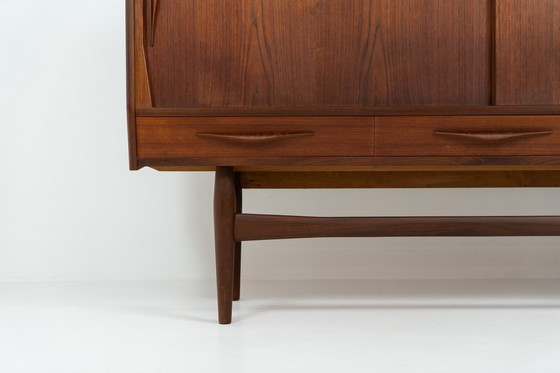 Image 1 of Teakholz-Highboard von Jensen & Mølholm (Dänemark, 1960er Jahre).