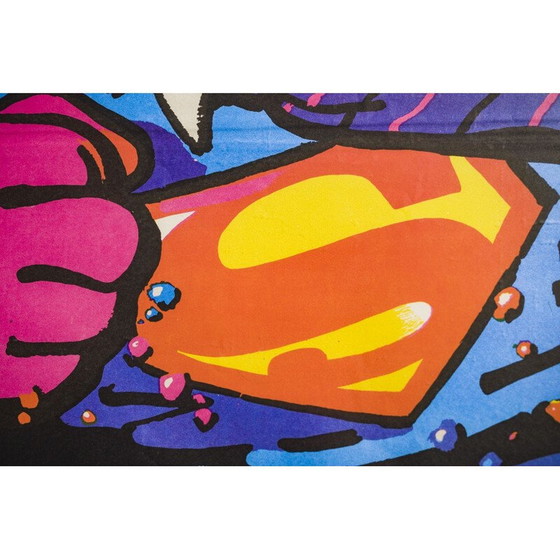 Image 1 of Vintage-Filmplakat "Superman III" von Waldemar Świerz, Polen 1985