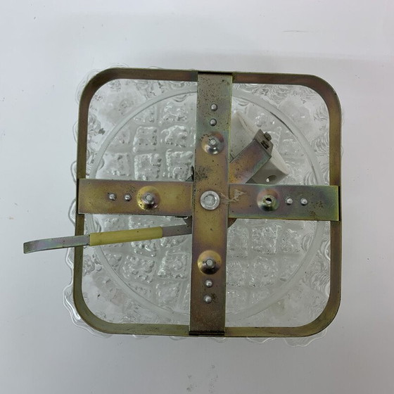 Image 1 of Mid Century Glas-Deckenleuchte, 1970er Jahre