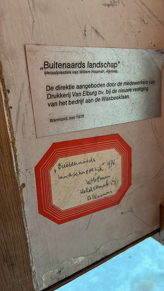 Image 1 of Metallplastik von Willem Hopman aus den 1970er Jahren