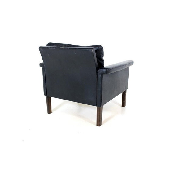 Image 1 of Vintage Sessel aus Leder und Buchenholz von Mio, Schweden 1960